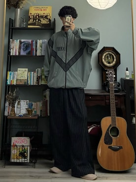 「アイテム（ナイロンジャケット）」を使った、ハルさん（メンズ・179cm）の秋コーディネート