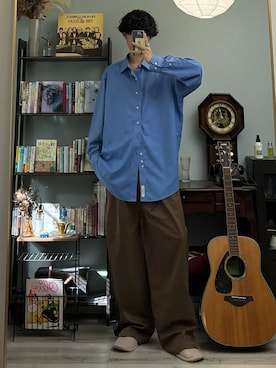 「ブルー」｜ハルさん（メンズ・179cm）の秋コーディネート