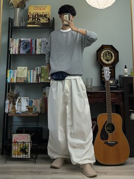 「アイテム（ボディバッグ/ウエストポーチ）」を使った、ハルさん（メンズ・179cm）の秋コーディネート