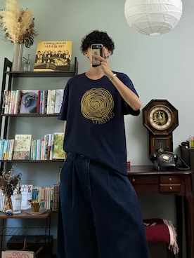 「GILDAN（ギルダン）のアイテム（Tシャツ/カットソー）」を使った、ハルさん（メンズ・179cm）の夏コーディネート