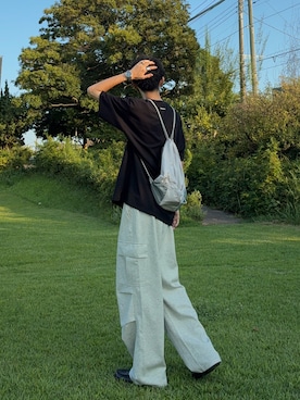 「アイテム（スウェットパンツ）」を使った、ハルさん（メンズ・179cm）の夏コーディネート