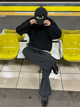 「アイテム（スウェット）」を使った、ハルさん（メンズ・179cm）の秋コーディネート