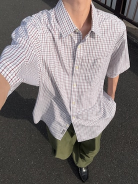 「アイテム（ローファー）」を使った、ハルさん（メンズ・179cm）の夏コーディネート
