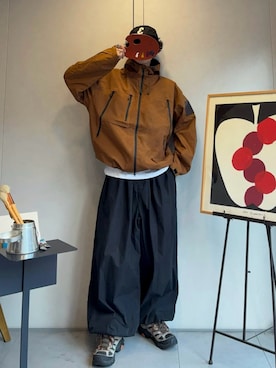 「アイテム（ナイロンジャケット）」を使った、ハルさん（メンズ・179cm）の秋コーディネート