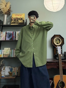 「L.L.Bean（エルエルビーン）のアイテム（トップス）」を使った、ハルさん（メンズ・179cm）の秋コーディネート