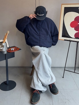 「アイテム（モカシン/デッキシューズ）」を使った、ハルさん（メンズ・179cm）の冬コーディネート