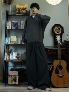 「ストライプ」｜ハルさん（メンズ・179cm）の秋コーディネート