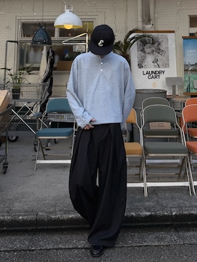 「EKAL（エカル）のアイテム」を使った、ハルさん（メンズ・179cm）の夏コーディネート