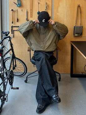 「アイテム（ナイロンジャケット）」を使った、ハルさん（メンズ・179cm）の冬コーディネート