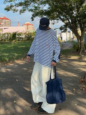 「アイテム（Tシャツ/カットソー）」を使った、ハルさん（メンズ・179cm）の夏コーディネート