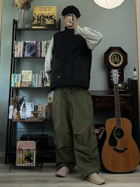 「アイテム（スウェット）」を使った、ハルさん（メンズ・179cm）の秋コーディネート