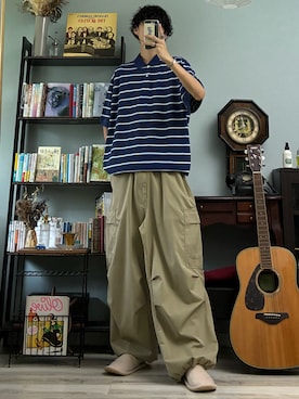 「L.L.Bean（エルエルビーン）のアイテム（ポロシャツ）」を使った、ハルさん（メンズ・179cm）の夏コーディネート