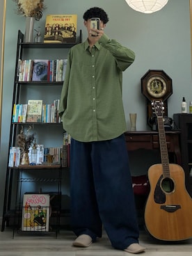 「L.L.Bean（エルエルビーン）のアイテム（トップス）」を使った、ハルさん（メンズ・179cm）の夏コーディネート