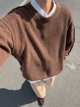 「アイテム（カーゴパンツ）」を使った、ハルさん（メンズ・179cm）の秋コーディネート