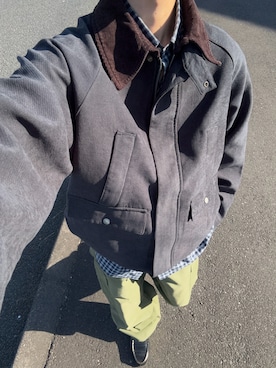 「アイテム（カーゴパンツ）」を使った、ハルさん（メンズ・179cm）の冬コーディネート