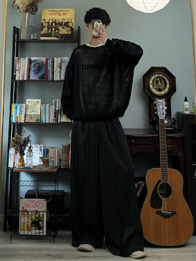 「アイテム（スラックス）」を使った、ハルさん（メンズ・179cm）の秋コーディネート