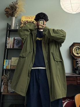 「アイテム（モッズコート）」を使った、ハルさん（メンズ・179cm）の秋コーディネート