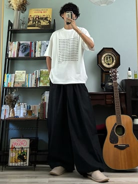 「ナイロンパンツ」｜ハルさん（メンズ・179cm）の夏コーディネート
