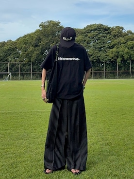 「アイテム（トートバッグ）」を使った、ハルさん（メンズ・179cm）の夏コーディネート