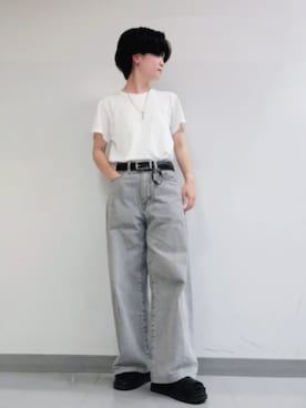 「アイテム（サンダル）」を使った、Lily/低身長×ﾎﾞｰｲｯｼｭさん（メンズ・148cm）の夏コーディネート