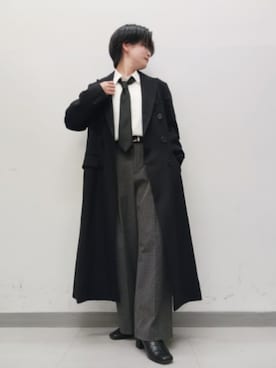「アイテム（スラックス）」を使った、Lily/低身長×ﾎﾞｰｲｯｼｭさん（メンズ・148cm）の秋コーディネート