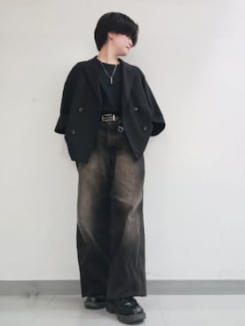 「アイテム（ジャケット/アウター）」を使った、Lily/低身長×ﾎﾞｰｲｯｼｭさん（レディース・148cm）の夏コーディネート