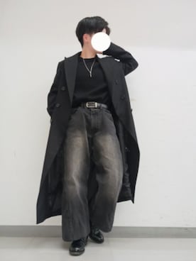 「アイテム（デニムパンツ）」を使った、Lily/低身長×ﾎﾞｰｲｯｼｭさん（メンズ・148cm）の秋コーディネート