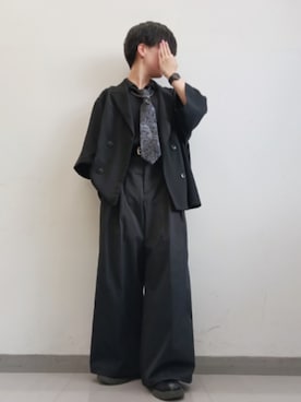 「アイテム（ローファー）」を使った、Lily/低身長×ﾎﾞｰｲｯｼｭさん（メンズ・148cm）の夏コーディネート