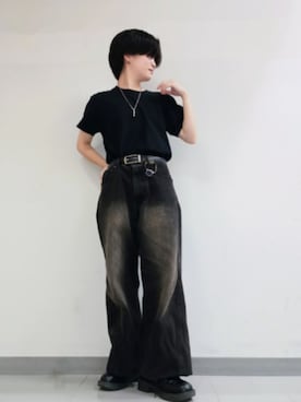 「アイテム（ローファー）」を使った、Lily/低身長×ﾎﾞｰｲｯｼｭさん（メンズ・148cm）の夏コーディネート