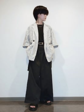 「アイテム（テーラードジャケット）」を使った、Lily/低身長×ﾎﾞｰｲｯｼｭさん（レディース・148cm）の夏コーディネート