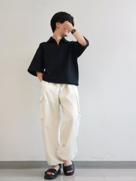 「アイテム（スウェット）」を使った、Lily/低身長×ﾎﾞｰｲｯｼｭさん（メンズ・148cm）の秋コーディネート