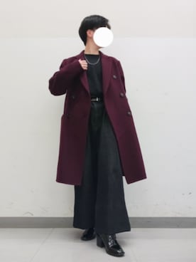 「タックイン」｜Lily/低身長×ﾎﾞｰｲｯｼｭさん（メンズ・148cm）の冬コーディネート