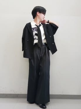 「アイテム（ドレスシューズ）」を使った、Lily/低身長×ﾎﾞｰｲｯｼｭさん（メンズ・148cm）の秋コーディネート