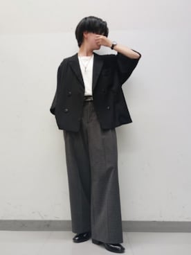 「アイテム（シューズ）」を使った、Lily/低身長×ﾎﾞｰｲｯｼｭさん（メンズ・148cm）の秋コーディネート