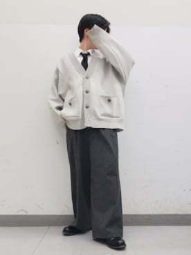 「アイテム（スラックス）」を使った、Lily/低身長×ﾎﾞｰｲｯｼｭさん（メンズ・148cm）の冬コーディネート