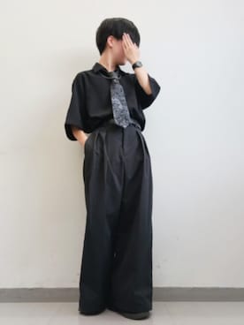 「アイテム（ネクタイ）」を使った、Lily/低身長×ﾎﾞｰｲｯｼｭさん（メンズ・148cm）の夏コーディネート