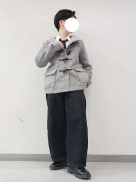 「アイテム（ダッフルコート）」を使った、Lily/低身長×ﾎﾞｰｲｯｼｭさん（メンズ・148cm）の秋コーディネート
