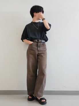 「アイテム（トップス）」を使った、Lily/低身長×ﾎﾞｰｲｯｼｭさん（メンズ・148cm）の夏コーディネート