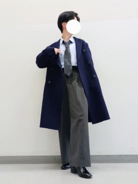 「タックイン」｜Lily/低身長×ﾎﾞｰｲｯｼｭさん（メンズ・148cm）の冬コーディネート