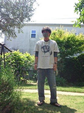 「ANVIL（アンヴィル）のアイテム」を使った、ryusk.81さん（メンズ・163cm）の春コーディネート