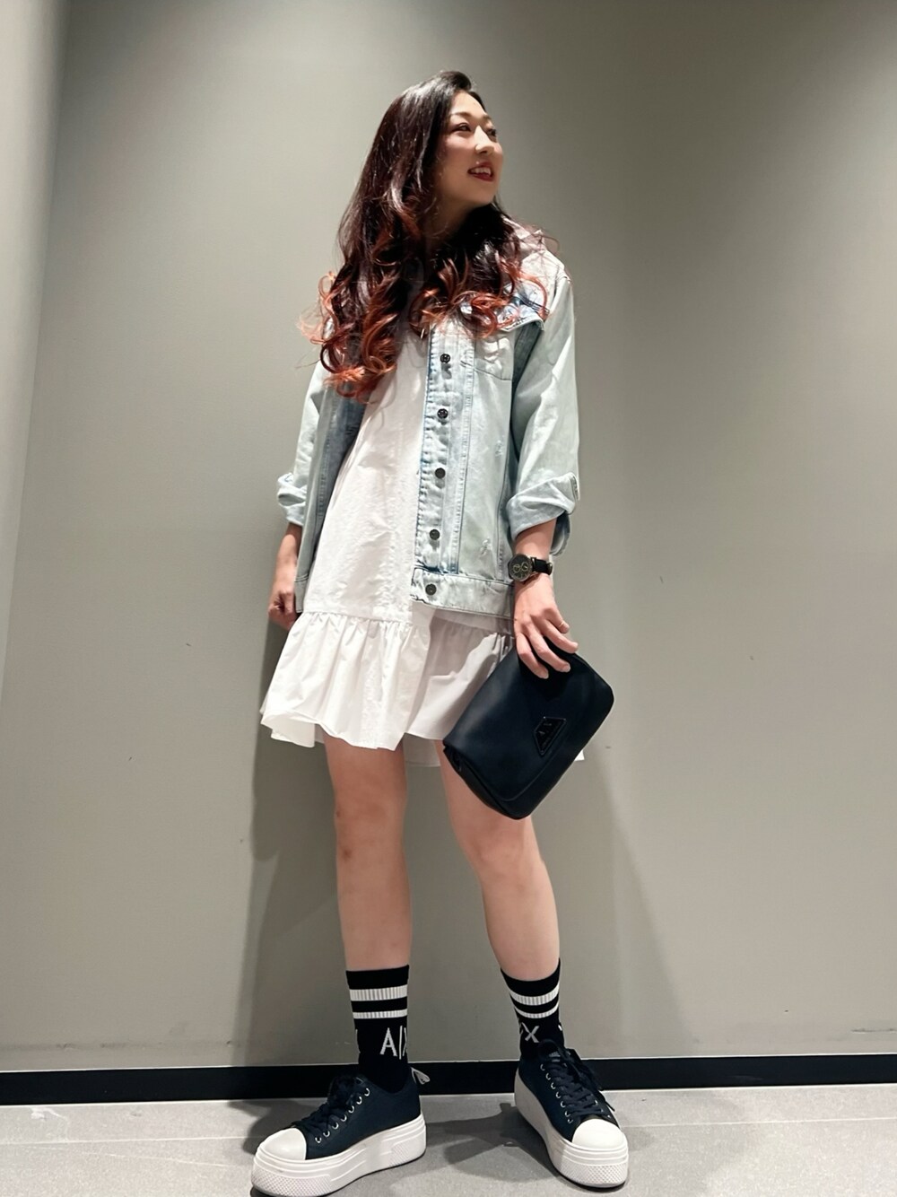 関税送料込♪ARMANI EXCHANGE/ノースリーブナイロン ワンピース ARMANI EXCHANGE（アルマーニエクスチェンジ）の「【A|X