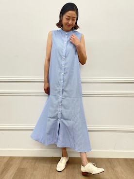 「アイテム（シャツワンピース）」を使った、masukaraさん（レディース・170cm）の夏コーディネート