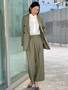 「INED CLARO（イネドクラロ）のアイテム（テーラードジャケット）」を使った、masukaraさん（レディース・170cm）の春コーディネート