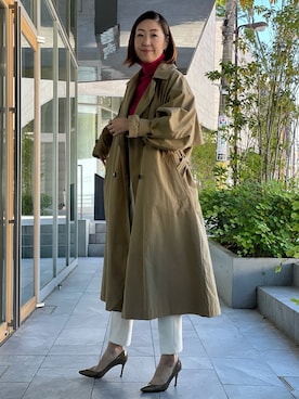 「袖ボリューム」｜「アイテム（トレンチコート）」を使った、masukaraさん（レディース・170cm）の秋コーディネート