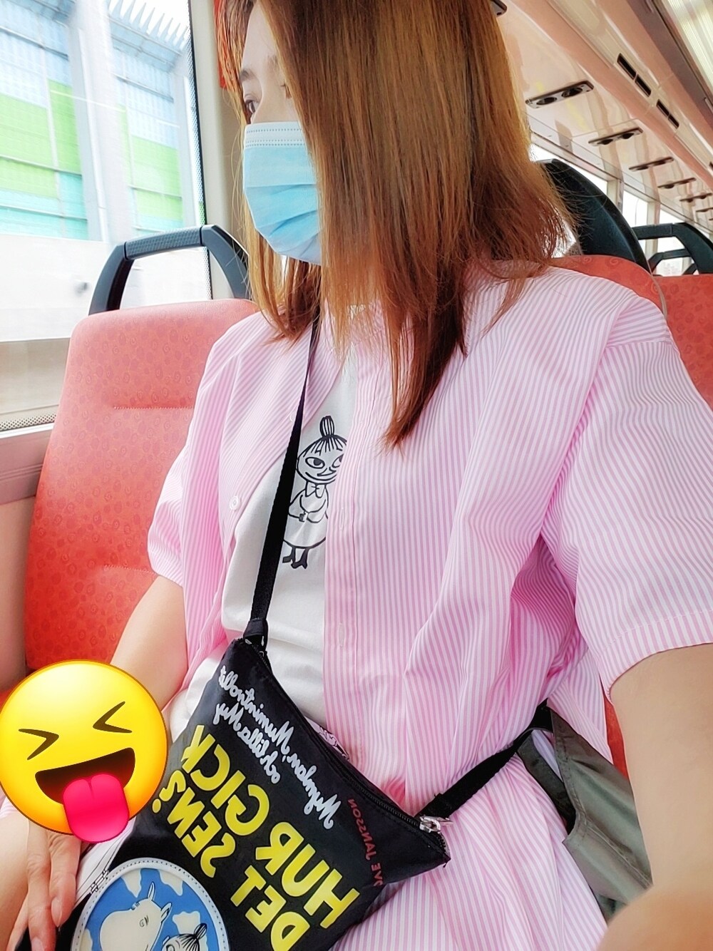 「pink、summer、ootd、ピンク、夏コーデ、夏、ムーミン、moomin」｜「apres jour mignonのアイテム（シャツ/ブラウス、ピンク系）」を使った、Joeyさん（レディース・135cm）の夏コーディネートの1枚目の写真