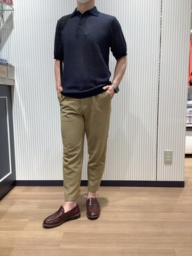 「ビズポロ」｜BRICK HOUSE シャツ工房 鈴鹿イオンモール店さん（メンズ・170cm）の春コーディネート