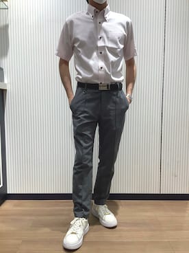 「アイテム（トップス）」を使った、BRICK HOUSE シャツ工房 鈴鹿イオンモール店さん（メンズ・170cm）の夏コーディネート