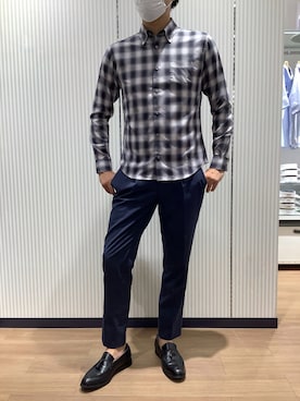「アイテム（ポロシャツ）」を使った、BRICK HOUSE シャツ工房 鈴鹿イオンモール店さん（メンズ・178cm）の夏コーディネート