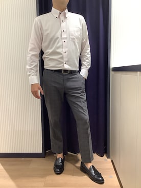 「アイテム（ビジネスシャツ）」を使った、BRICK HOUSE シャツ工房 鈴鹿イオンモール店さん（メンズ・178cm）の秋コーディネート