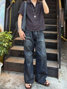 トップス LIDNM CREPE COTTON PLAID SHIRT LIDNM（リドム）の「CREPE COTTON PLAID SHIRT（シャツ/ブラウス